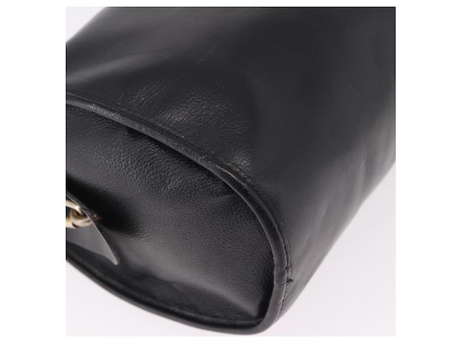Borsa a tracolla Christian Dior in pelle nera e oro Auth bs35919 Nero D'oro - vista 10