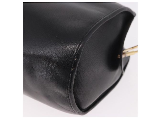 Borsa a tracolla Christian Dior in pelle nera e oro Auth bs35919 Nero D'oro - vista 11