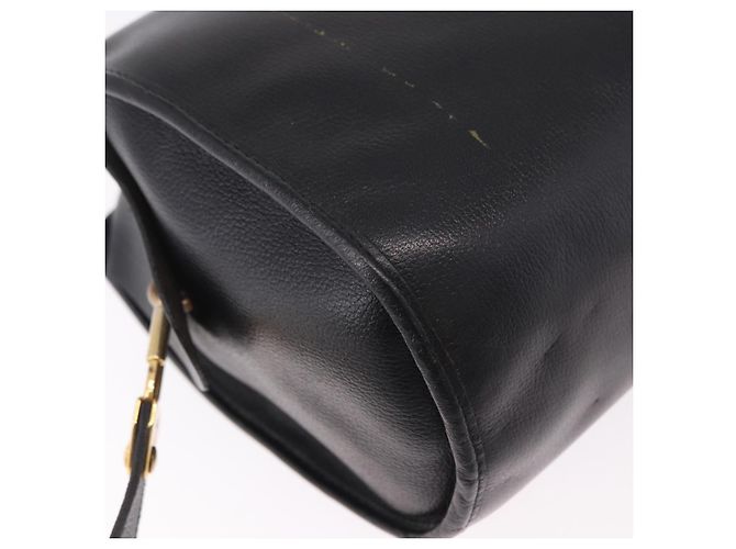 Borsa a tracolla Christian Dior in pelle nera e oro Auth bs35919 Nero D'oro - vista 12