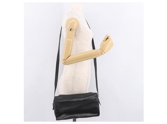 Borsa a tracolla Christian Dior in pelle nera e oro Auth bs35919 Nero D'oro - vista 21