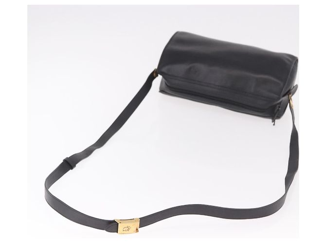 Borsa a tracolla Christian Dior in pelle nera e oro Auth bs35919 Nero D'oro - vista 7