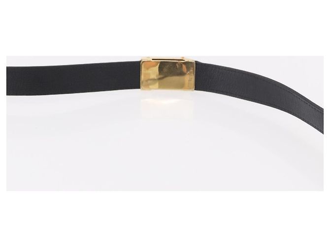 Borsa a tracolla Christian Dior in pelle nera e oro Auth bs35919 Nero D'oro - vista 8