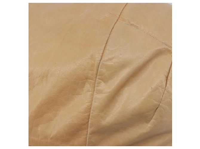 Céline Bolsa CELINE de couro bege dourado Auth 188555 - vista 15