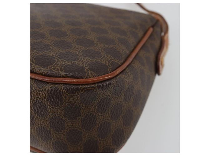 Céline Borsa a tracolla CELINE Macadam Canvas PVC Pelle Marrone Oro Auth ep14938 D'oro - vista 15