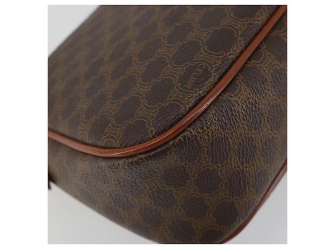 Céline Borsa a tracolla CELINE Macadam Canvas PVC Pelle Marrone Oro Auth ep14938 D'oro - vista 16