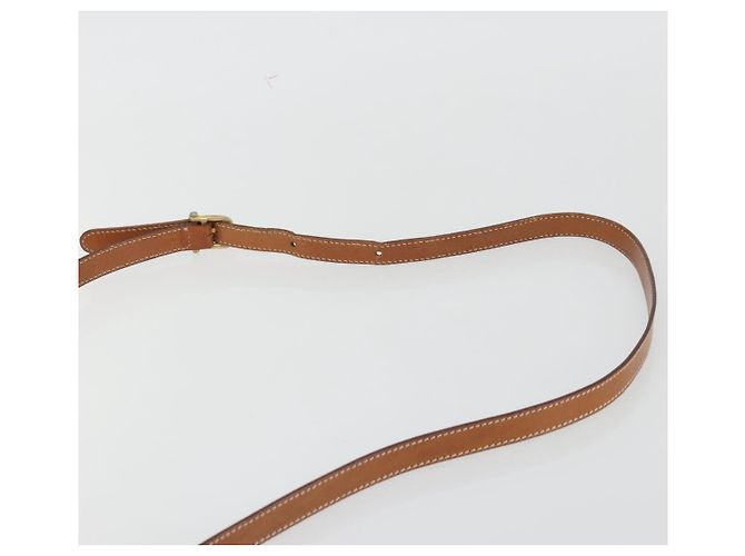 Céline Borsa a tracolla CELINE Macadam Canvas PVC Pelle Marrone Oro Auth ep14938 D'oro - vista 8