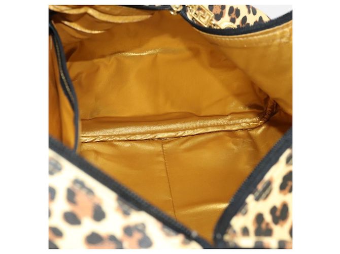 Borsa Boston Gianni Versace in PVC e tela 2way Giallo Oro Autentica 187294 - vista 20