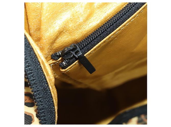 Borsa Boston Gianni Versace in PVC e tela 2way Giallo Oro Autentica 187294 - vista 23