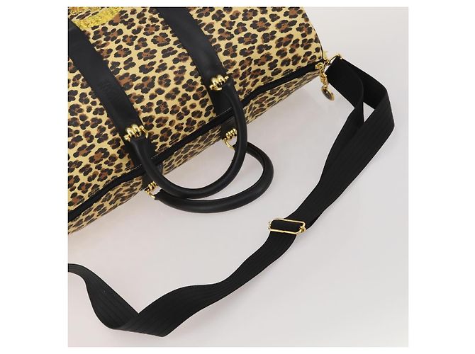 Borsa Boston Gianni Versace in PVC e tela 2way Giallo Oro Autentica 187294 - vista 7