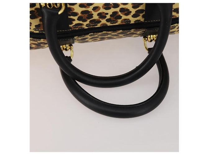 Borsa Boston Gianni Versace in PVC e tela 2way Giallo Oro Autentica 187294 - vista 8