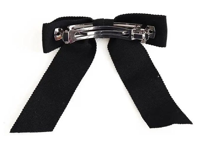 Fermaglio a Fiocco Chanel Nero in Tessuto - vista 3