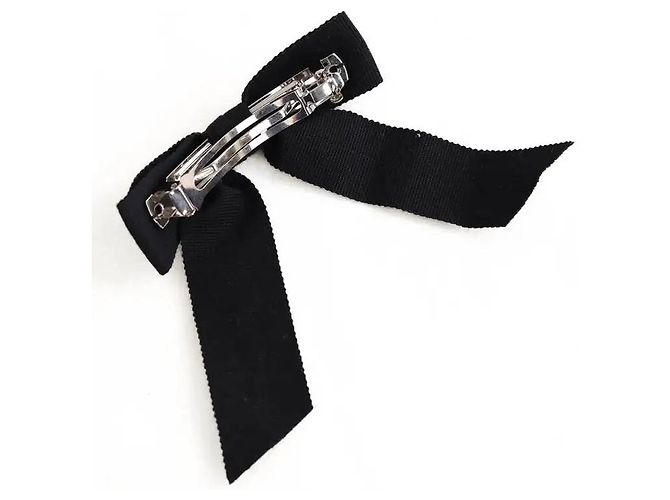 Fermaglio a Fiocco Chanel Nero in Tessuto - vista 4