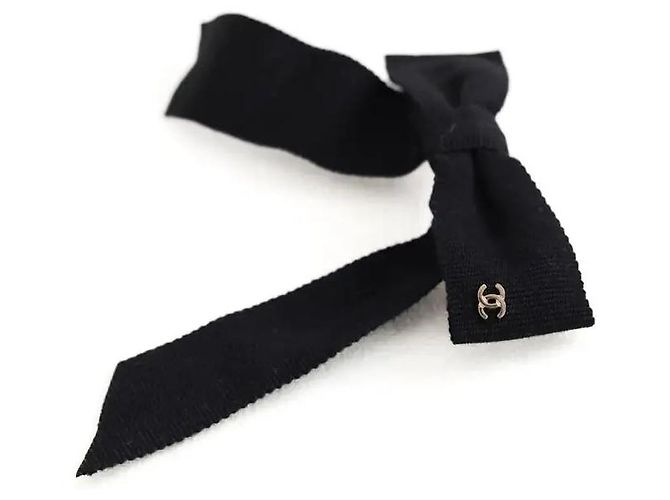 Fermaglio a Fiocco Chanel Nero in Tessuto - vista 5