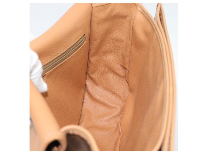 Céline Borsa a tracolla CELINE Macadam Canvas PVC Pelle Marrone Oro Auth ka5079 D'oro - vista 18