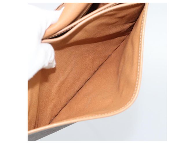 Céline Borsa a tracolla CELINE Macadam Canvas PVC Pelle Marrone Oro Auth ka5079 D'oro - vista 21