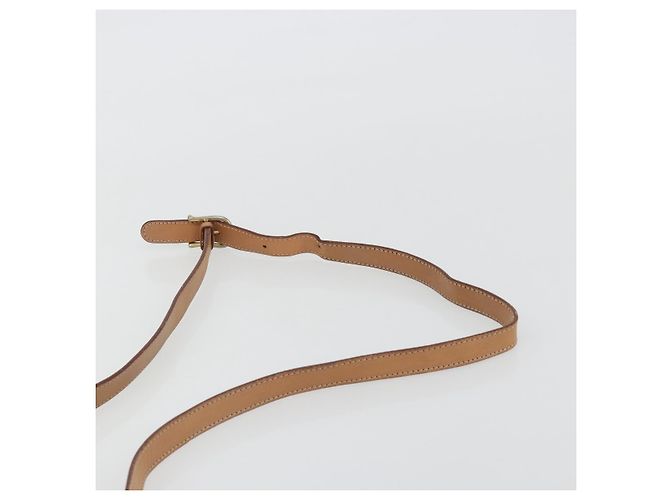 Céline Borsa a tracolla circolare CELINE Macadam Canvas PVC Pelle Marrone Oro Auth 189595 D'oro - vista 8