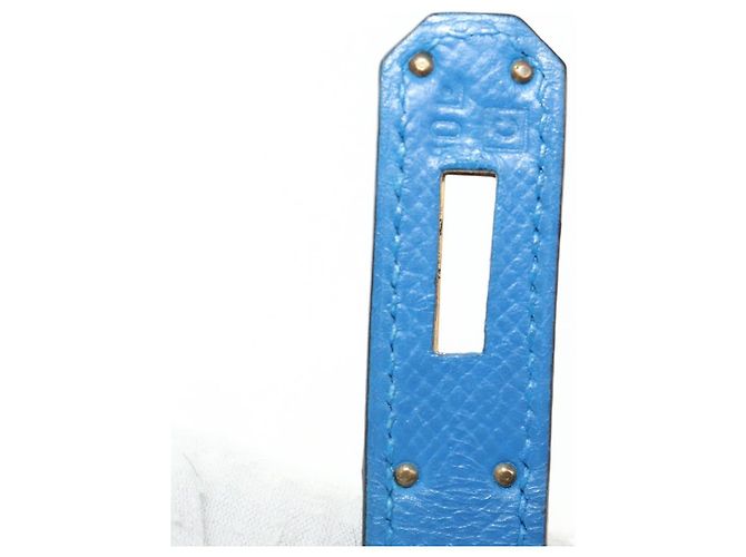 Hermès Borsa HERMES Birkin 35 in pelle blu oro autentica 188015SM D'oro - vista 28