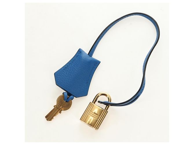 Hermès Borsa HERMES Birkin 35 in pelle blu oro autentica 188015SM D'oro - vista 29
