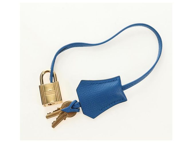 Hermès Borsa HERMES Birkin 35 in pelle blu oro autentica 188015SM D'oro - vista 30