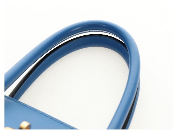 Hermès Borsa HERMES Birkin 35 in pelle blu oro autentica 188015SM D'oro - vista 8