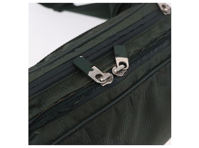 Borsa a tracolla BURBERRY Nova Check Nylon Verde Argento Auth 189973 - vista 18