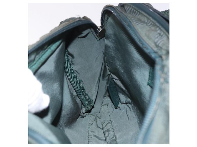 Borsa a tracolla BURBERRY Nova Check Nylon Verde Argento Auth 189973 - vista 21