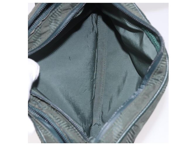 Borsa a tracolla BURBERRY Nova Check Nylon Verde Argento Auth 189973 - vista 22