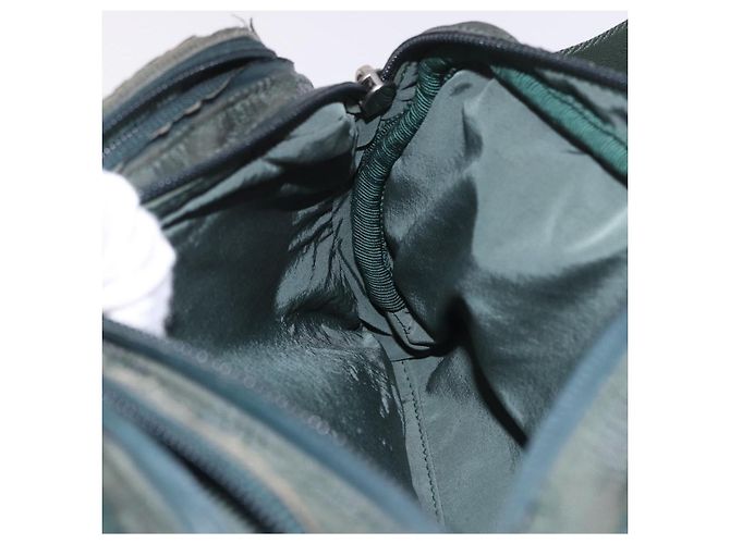 Borsa a tracolla BURBERRY Nova Check Nylon Verde Argento Auth 189973 - vista 23