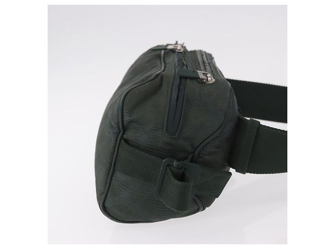 Borsa a tracolla BURBERRY Nova Check Nylon Verde Argento Auth 189973 - vista 3