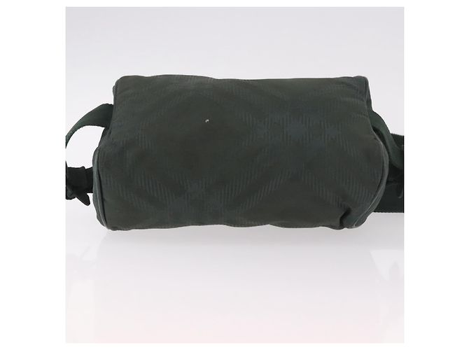 Borsa a tracolla BURBERRY Nova Check Nylon Verde Argento Auth 189973 - vista 5