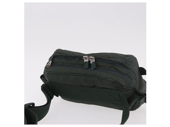 Borsa a tracolla BURBERRY Nova Check Nylon Verde Argento Auth 189973 - vista 6