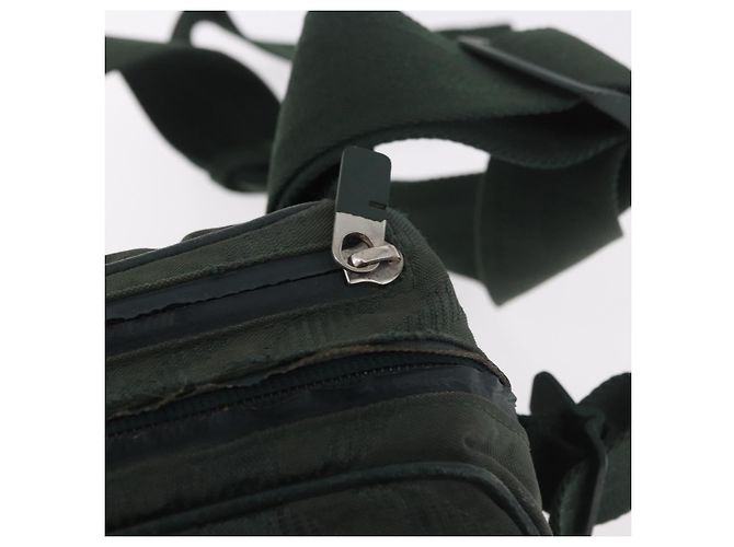 Borsa a tracolla BURBERRY Nova Check Nylon Verde Argento Auth 189973 - vista 9