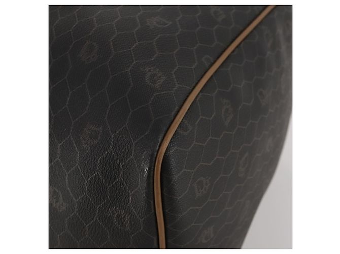 Borsa Boston Christian Dior in Tela Honeycomb PVC Nero Oro Auth 182601 - vista 10