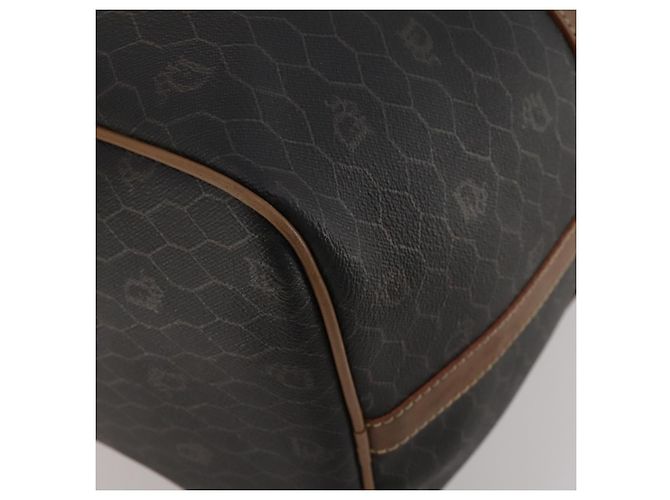 Borsa Boston Christian Dior in Tela Honeycomb PVC Nero Oro Auth 182601 - vista 11
