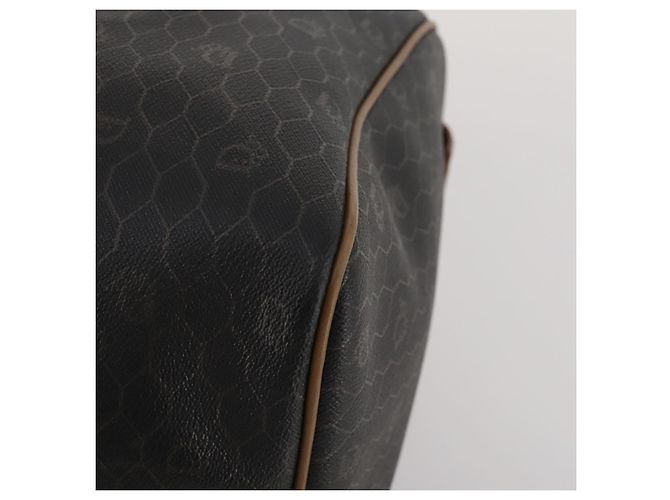 Borsa Boston Christian Dior in Tela Honeycomb PVC Nero Oro Auth 182601 - vista 12