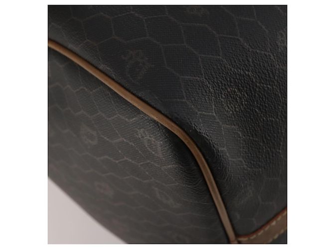 Borsa Boston Christian Dior in Tela Honeycomb PVC Nero Oro Auth 182601 - vista 13