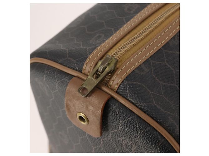 Borsa Boston Christian Dior in Tela Honeycomb PVC Nero Oro Auth 182601 - vista 15