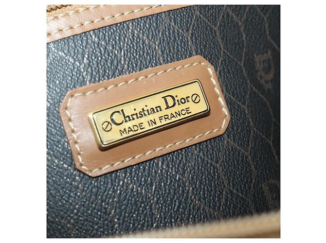 Borsa Boston Christian Dior in Tela Honeycomb PVC Nero Oro Auth 182601 - vista 19
