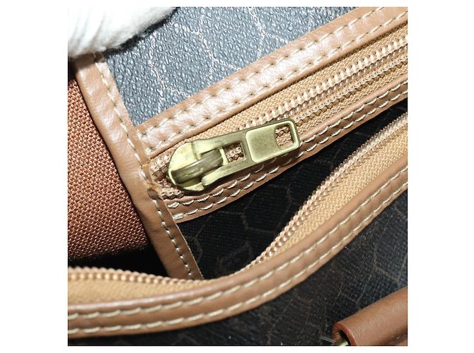 Borsa Boston Christian Dior in Tela Honeycomb PVC Nero Oro Auth 182601 - vista 20