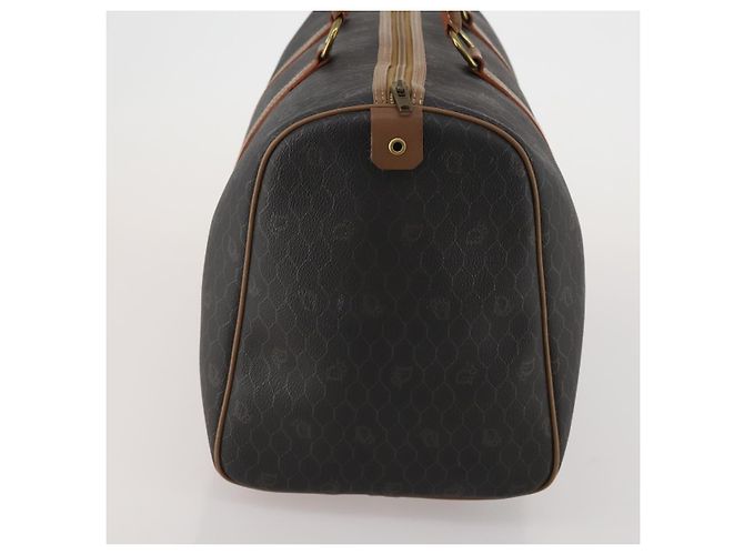 Borsa Boston Christian Dior in Tela Honeycomb PVC Nero Oro Auth 182601 - vista 5