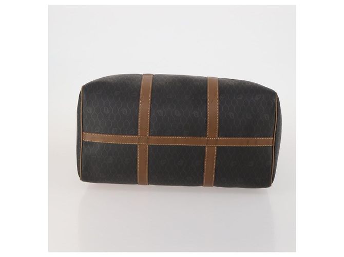 Borsa Boston Christian Dior in Tela Honeycomb PVC Nero Oro Auth 182601 - vista 9