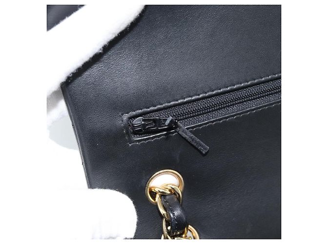 CHANEL Matelasse 30 Chain Shoulder Bag Lamb Skin Gold Black CC Auth 190118SAM Nero D'oro - vista 24