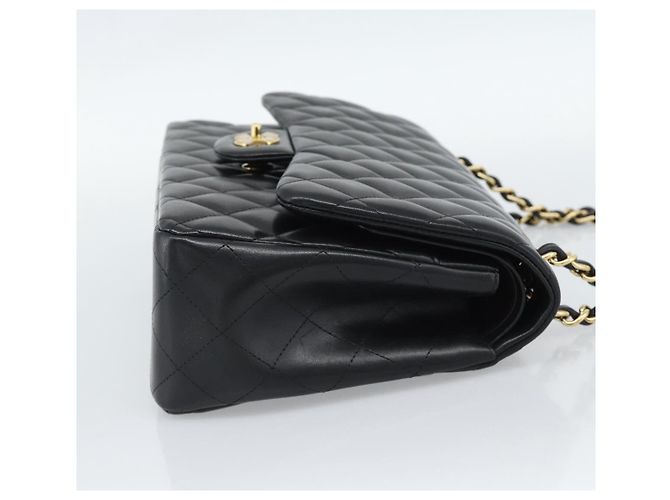 CHANEL Matelasse 30 Chain Shoulder Bag Lamb Skin Gold Black CC Auth 190118SAM Nero D'oro - vista 4