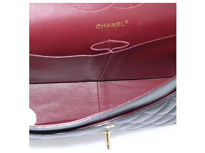 CHANEL Matelasse 30 Chain Shoulder Bag Lamb Skin Gold Black CC Auth 190118SAM Nero D'oro - vista 9