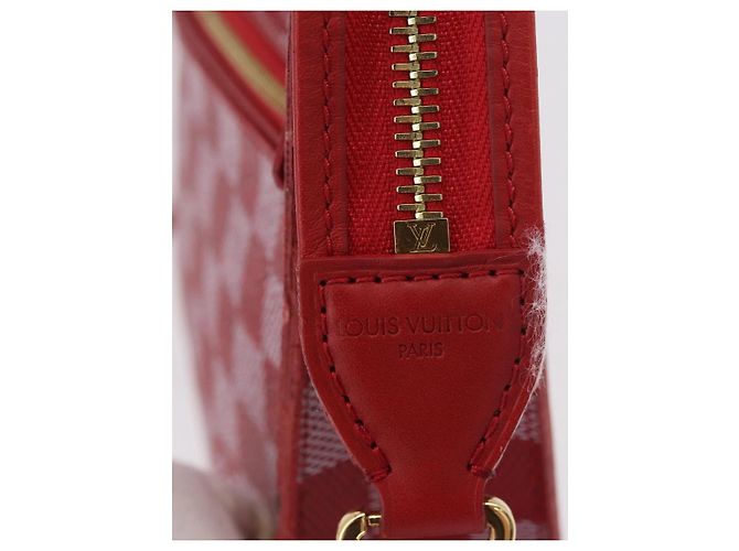LOUIS VUITTON Damier Color Module Clutch Bag Carmine N41306 LV Auth 188805 - vista 19