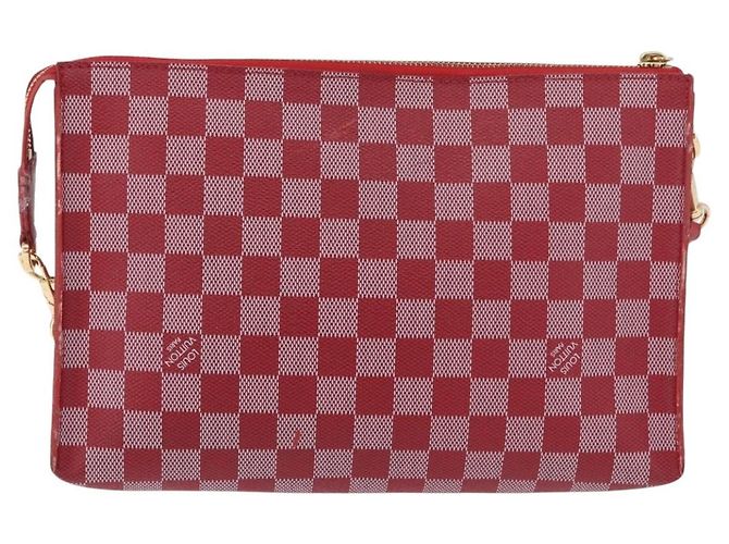 LOUIS VUITTON Damier Color Module Clutch Bag Carmine N41306 LV Auth 188805 - vista 2
