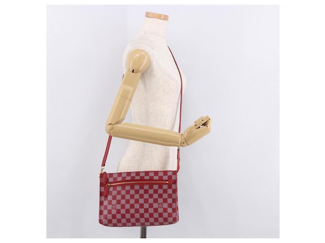 LOUIS VUITTON Damier Color Module Clutch Bag Carmine N41306 LV Auth 188805 - vista 26