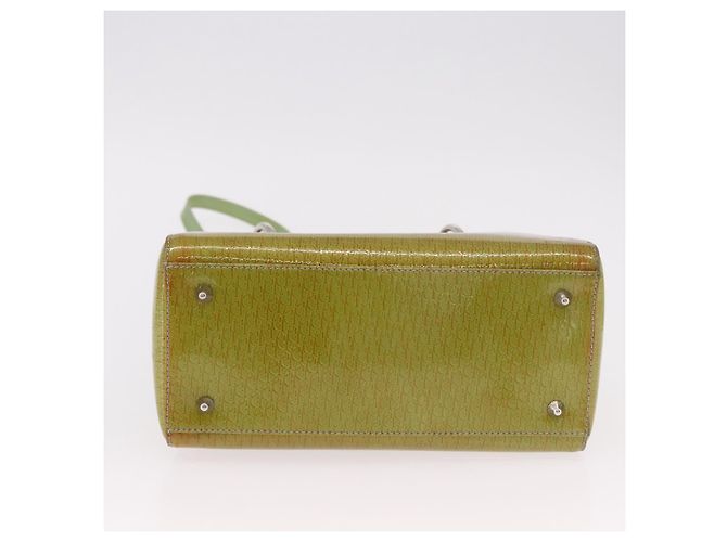 Borsa Christian Dior Canage vernice 2way Verde Argento Auth bs35916A - vista 11