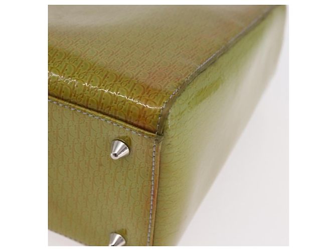 Borsa Christian Dior Canage vernice 2way Verde Argento Auth bs35916A - vista 13