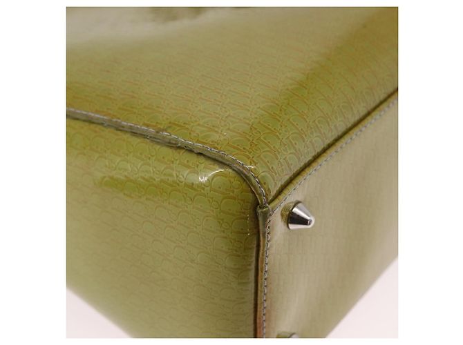 Borsa Christian Dior Canage vernice 2way Verde Argento Auth bs35916A - vista 14